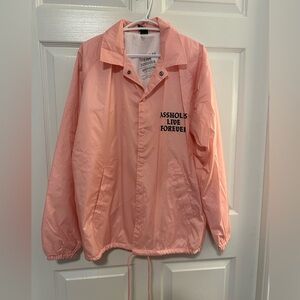 NWOT - Pink Graphic Windbreaker Jacket